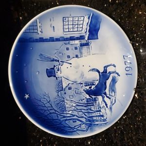 Svend Jensen Hans Christian Anderson Christmas Wall -Plate 1977